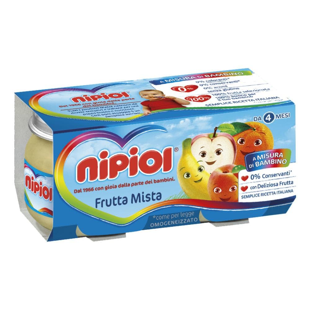 Nipiol Omogeneizzato Frutta Mista 2 vasetti da 80 g