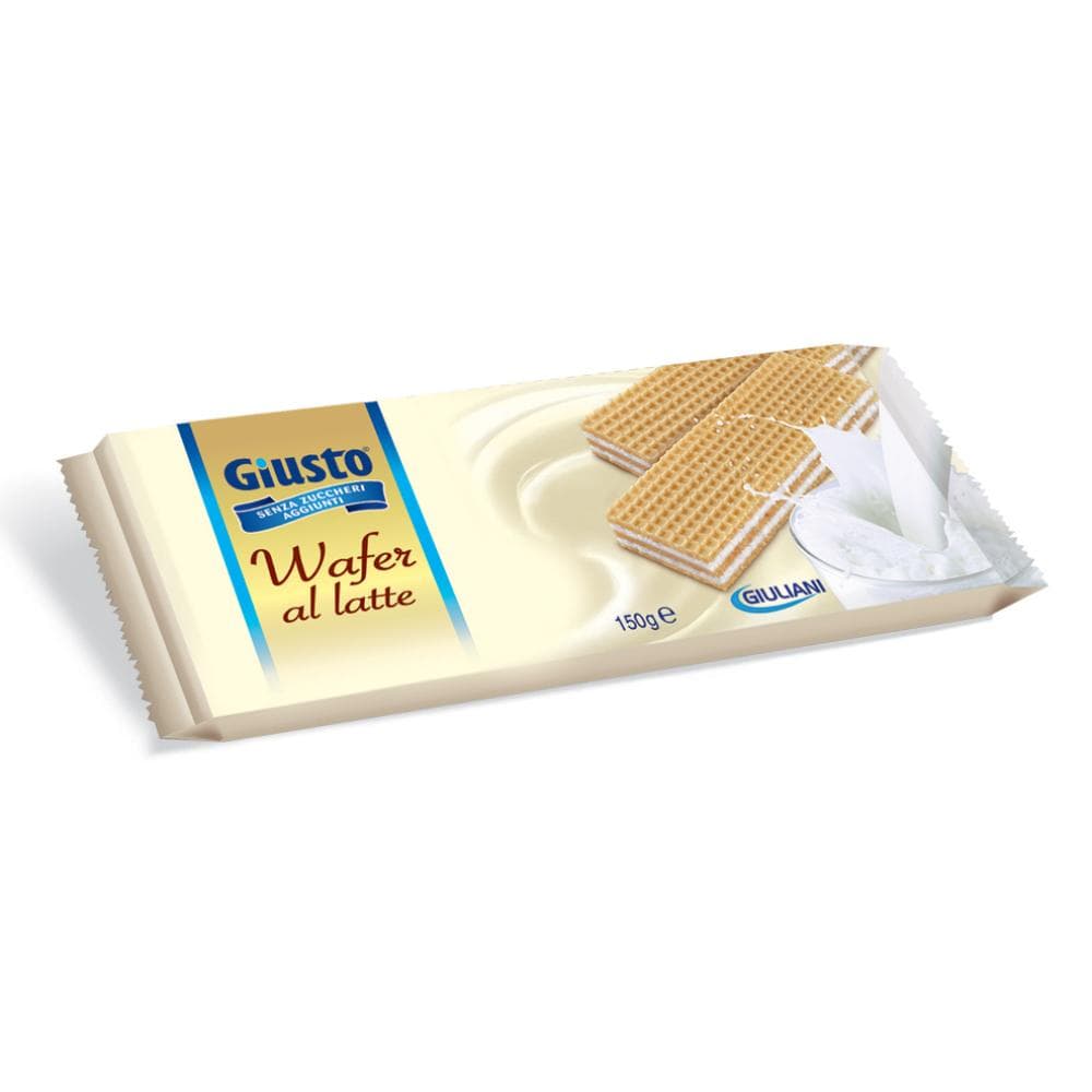 Giusto Wafer al Latte Biscotti senza zucchero 150 g