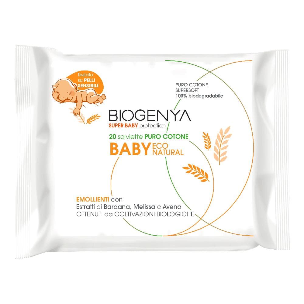 Biogenya Salviette Baby Eco Natural 20 Pezzi