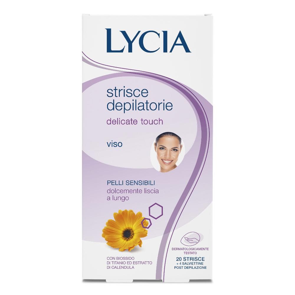 strisce depilatorie per il viso delicate perfect touch 20 strisce