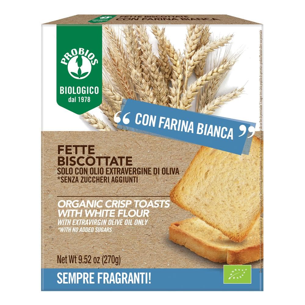 Probios Fette Biscottate di Farro con Farina Bianca Senza Zucchero 270 g