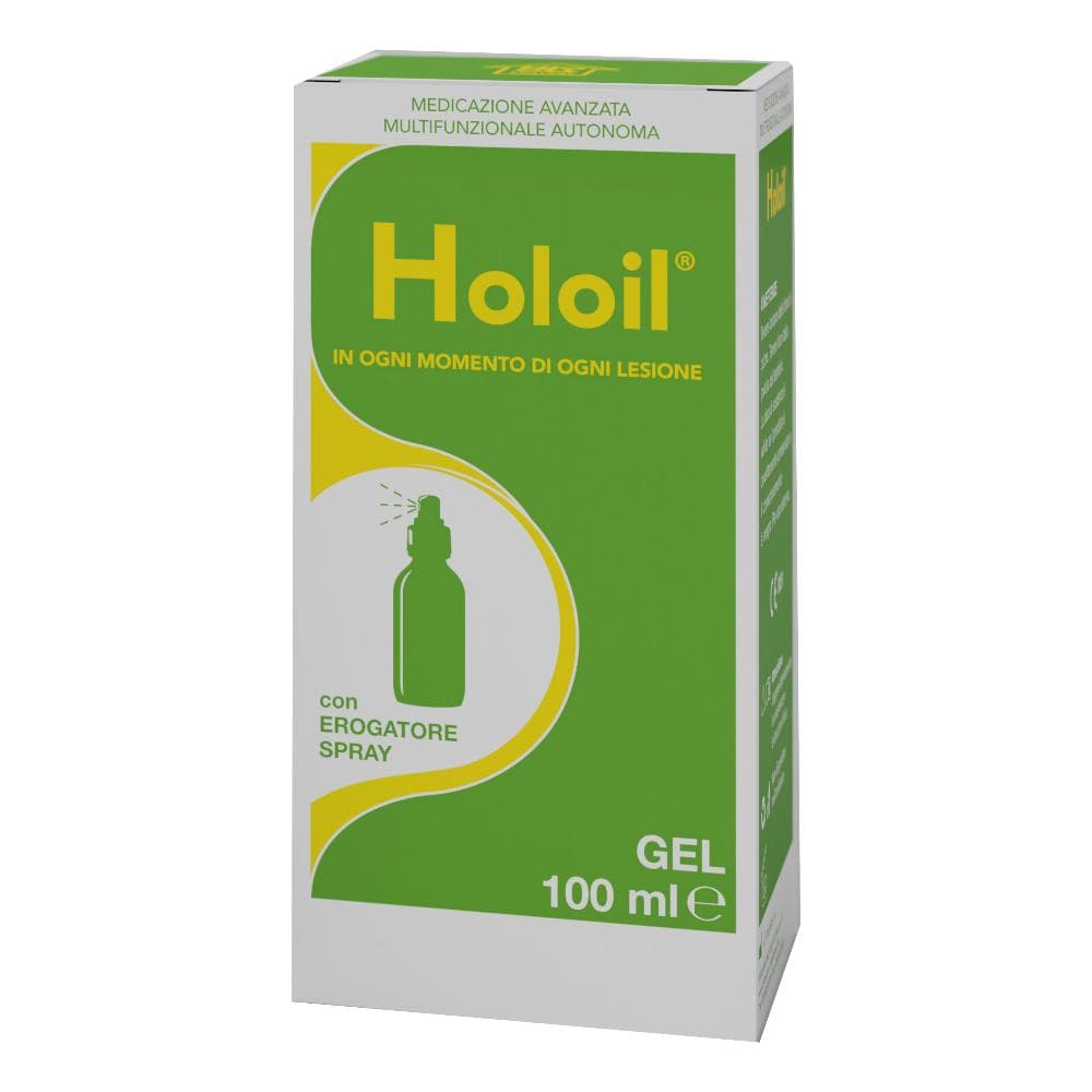 Holoil Gel Spray Medicazione Avanzata Multifunzionale Autonoma per Ferite e Lesioni Cutanee di Tutti i Tipi 100 ml