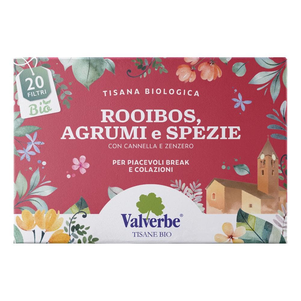 Tisana Rooibos Agrumi e Spezie - Infuso Naturale Rilassante Senza Teina dal Gusto Agrumato e Speziato