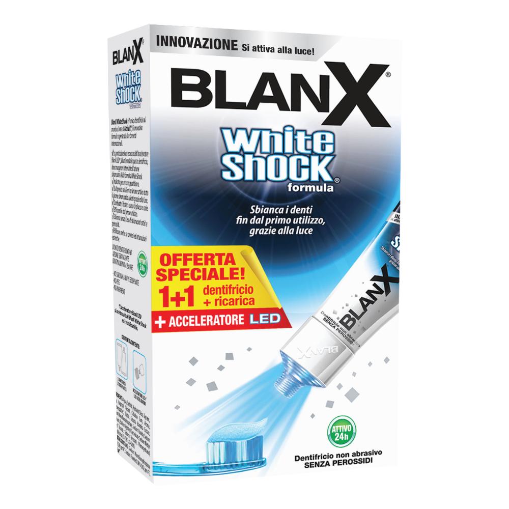 Blanx white shock 50ml x2 pezzi + led offerta speciale