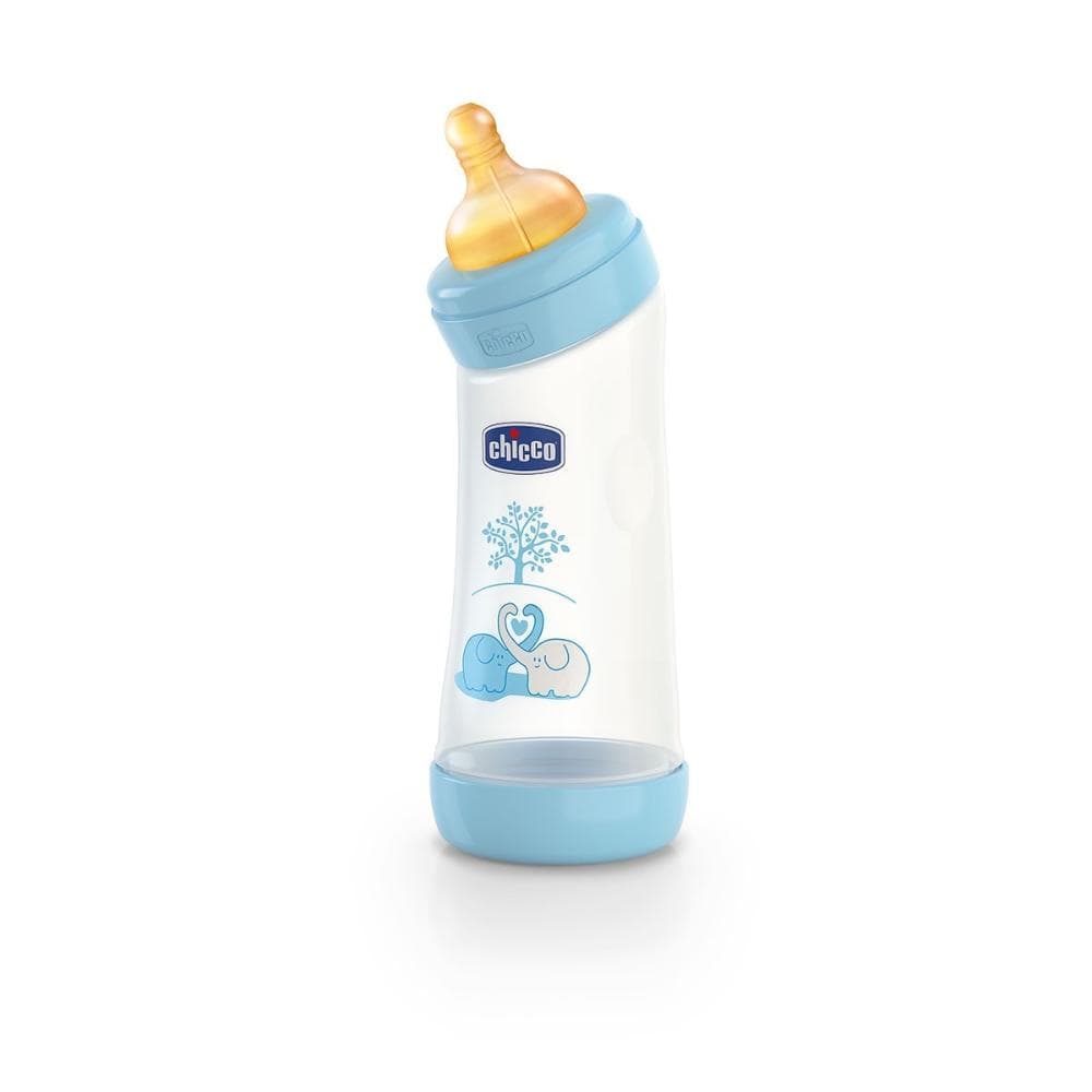 Chicco biberon angolato pp boy 250 ml normale caucciu