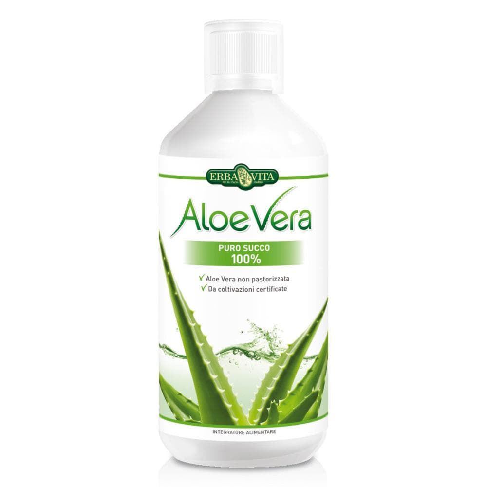 Aloe vera succo 100% 1 litro erba vita