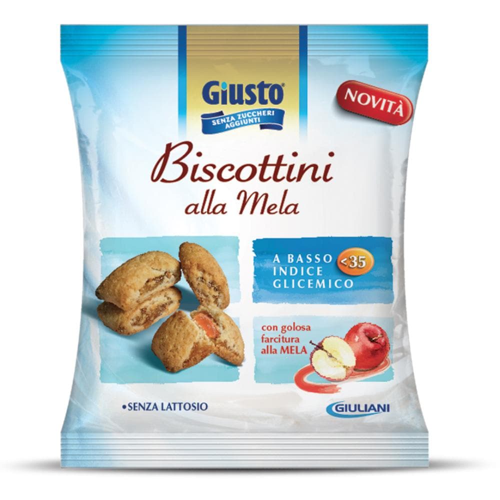 Giusto Biscottini alla Mela senza zuccheri e senza lattosio 200 g