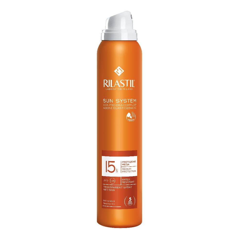 Rilastil sun system spf 15 protezione media transparent spray