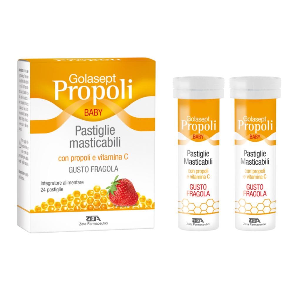 Golasept propoli baby 24 compresse masticabili fragola