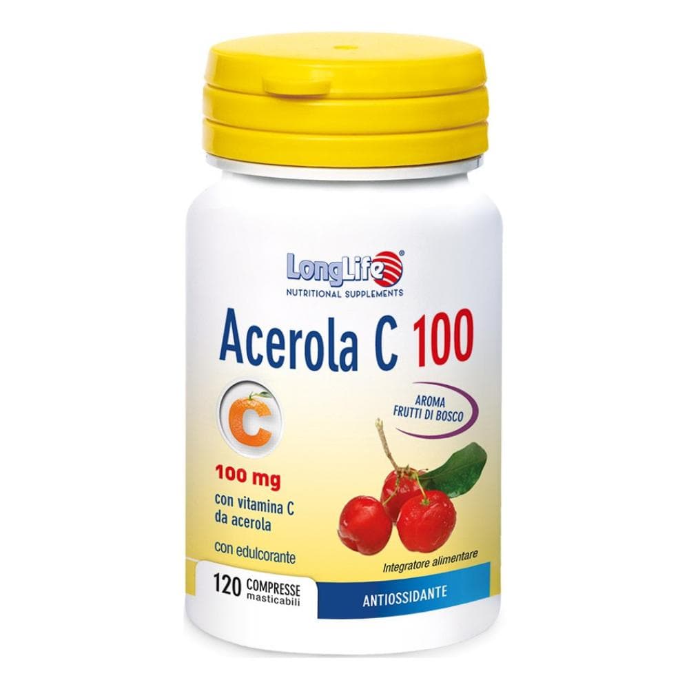 Longlife Acerola C100 Integratore di Vitamina C 120 Compresse