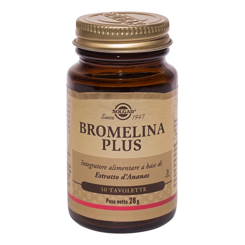 Solgar bromelina plus integratore alimentare 30 tavolette
