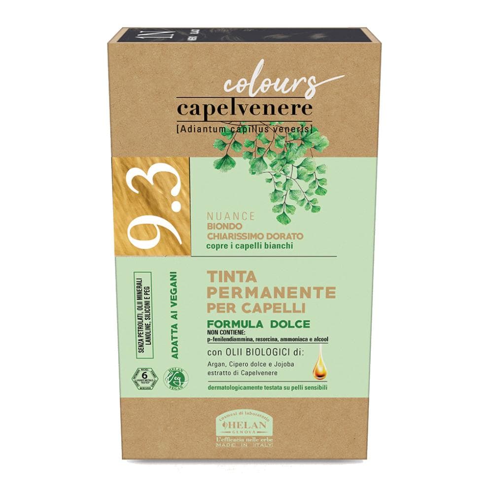 Capelvenere colours tinta capelli 9,3n biondo chiarissimo dorato