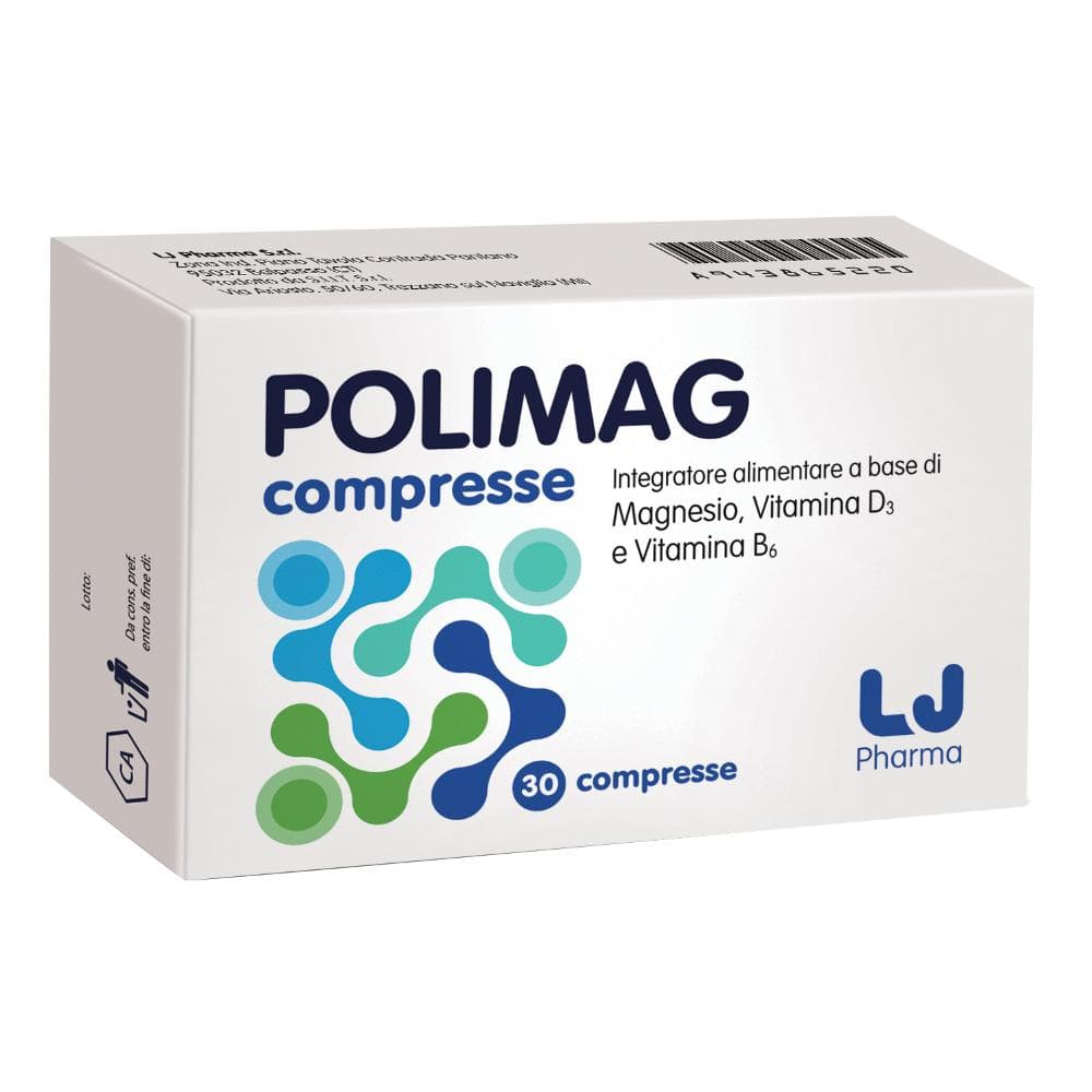 Farmitalia Polimag Integratore Magnesio e Vitamine 30 Compresse
