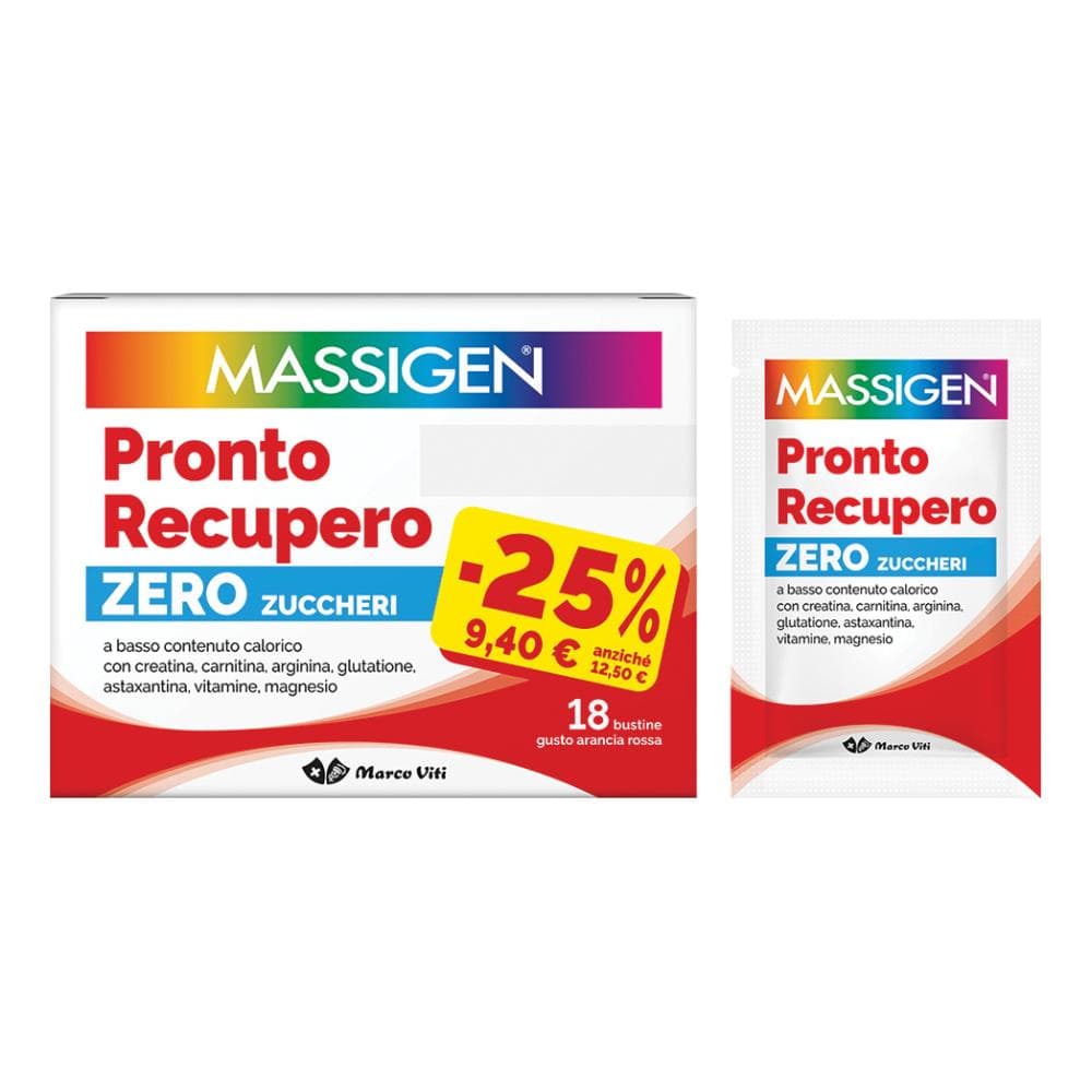 Massigen pronto recupero zero zuccheri 18 bustine promo
