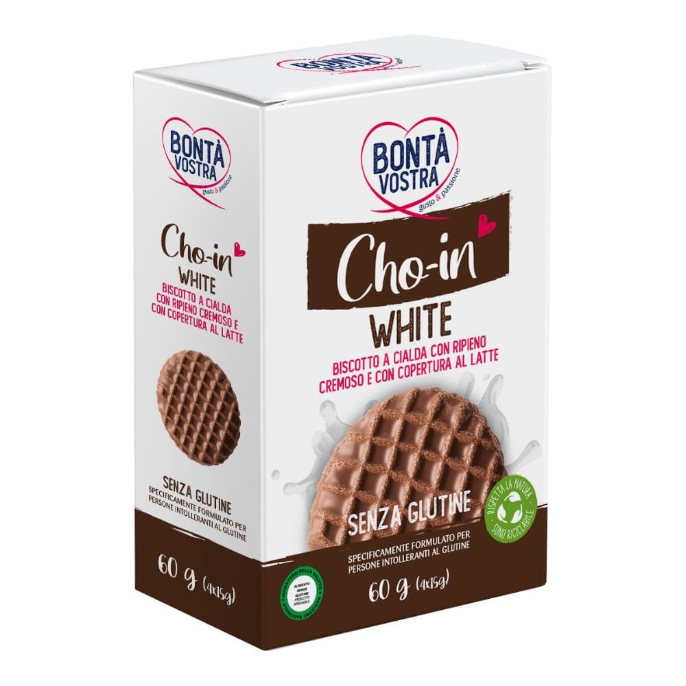 Bonta' Vostra Cho In White Biscotto A Cialda 4 Pezzi Da 15 G