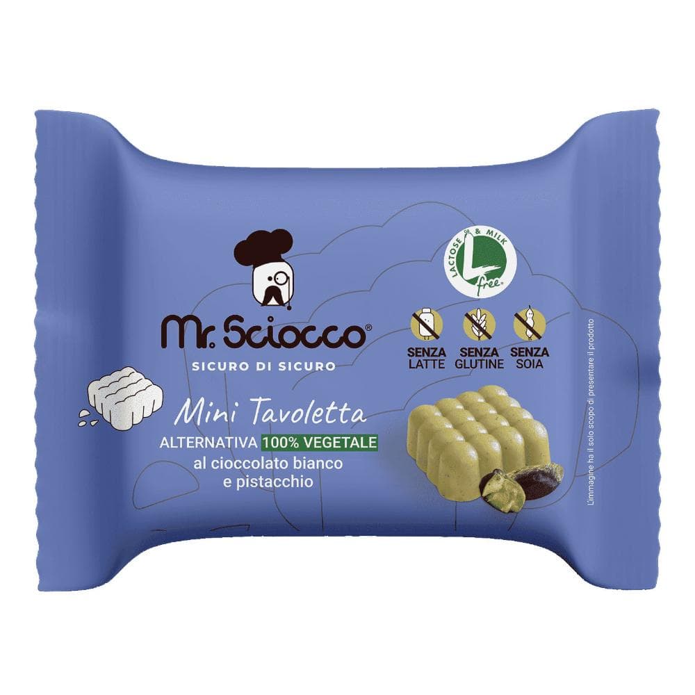 Mr Sciocco mini tavoletta cioccolato pistacchio 11 g - mini tavoletta cioccolato al pistacchio