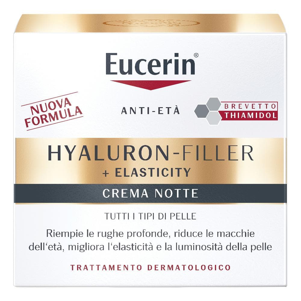 Eucerin Hyaluron Filler + Elasticity Crema Notte Ricarica 50 Ml