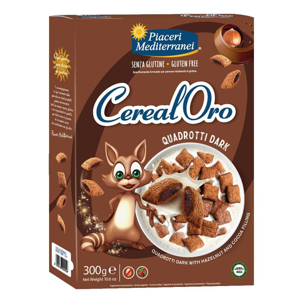 Piaceri Mediterranei Cerealoro Quadrotti Dark 300 G
