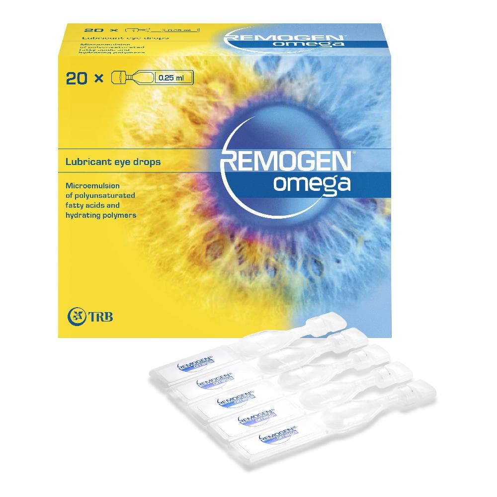 Remogen Omega Gocce Oculari Lubrificanti 20 Monodose Da 0,25 Ml