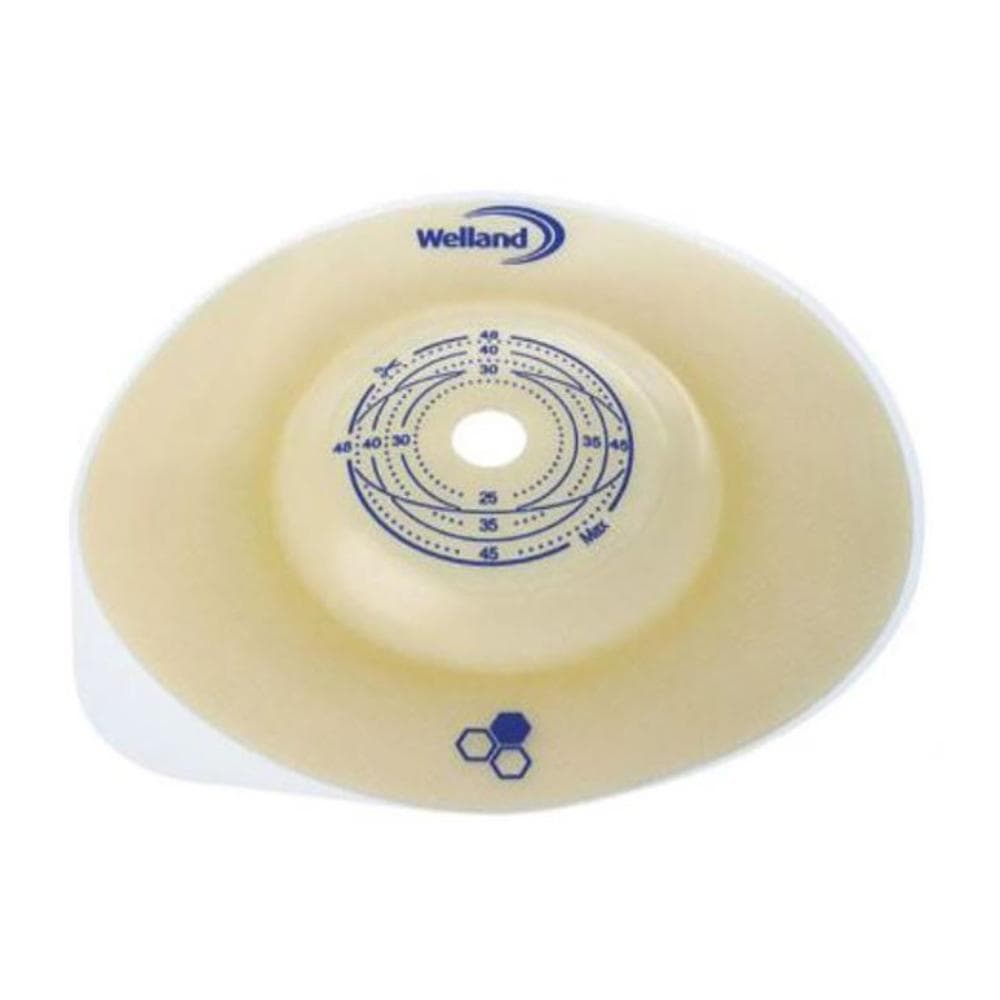 Placca per colostomia convessa ritagliabile aurum2 diametro 13-48 mm flangia 70 mm 5 pezzi