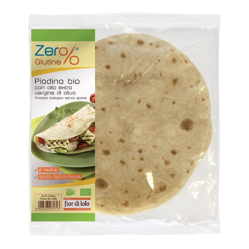 Zero% glutine piadina bio con olio extravergine di oliva 200 g