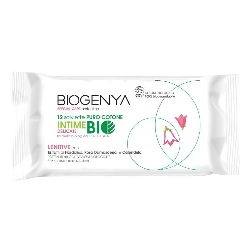 BIOGENYA OED SALVIETTE INTIME COTONE BIO DELICATA 12 PEZZI