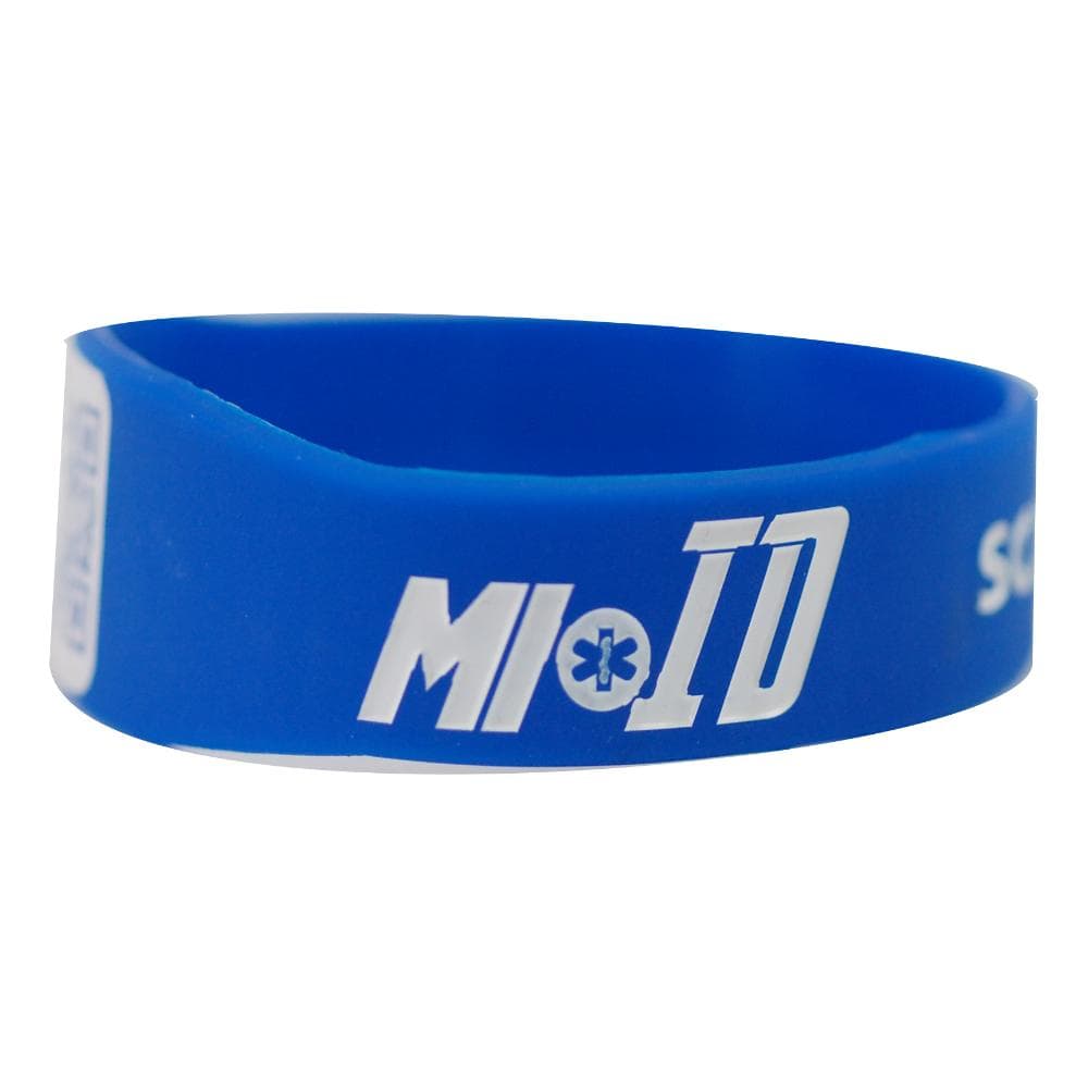 Mioid Bracciale Salvavita In Silicone Misura L Colore Blu