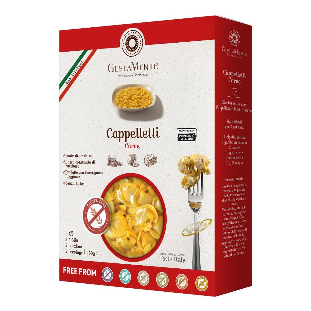 Gustamente Cappelletti Carne Pasta All'uovo Ripiena 250 G