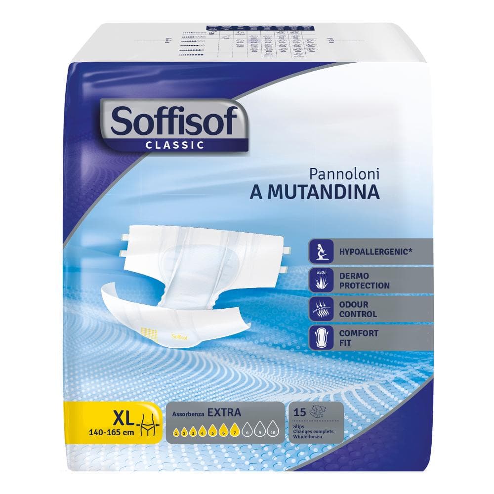 Soffisof classic pannolino mutandina extra xl 15 pezzi