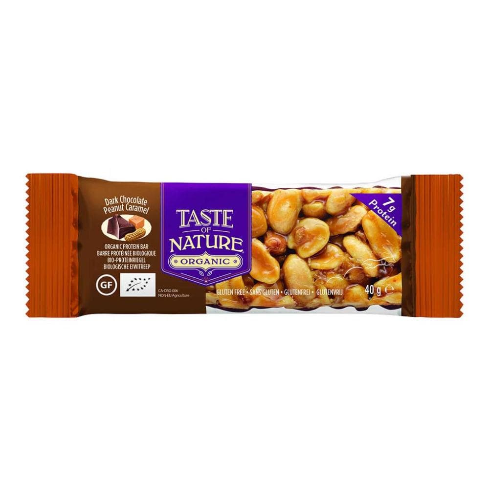 Taste of nature barretta alle arachidi e caramello con cioccolato fondente  bio 40 g