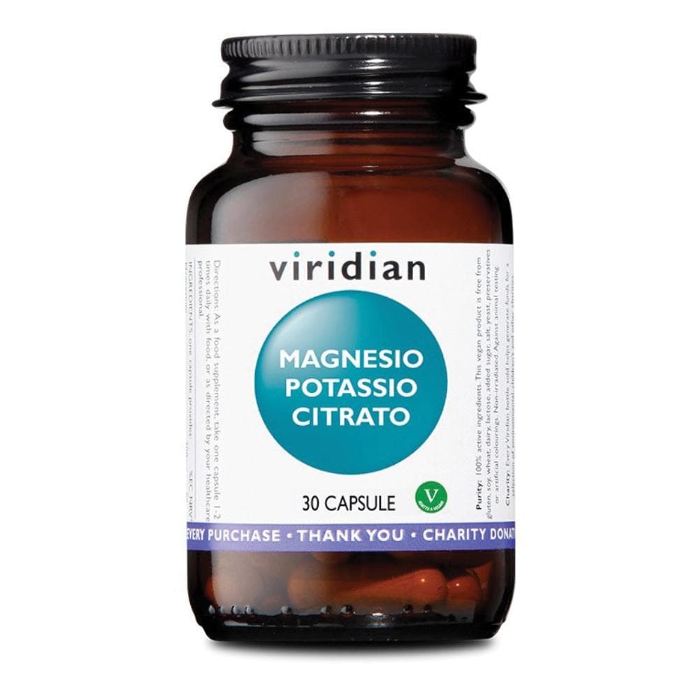 Viridian magnesium potassium citrate 30 capsule viridian magnesio potassio citrato