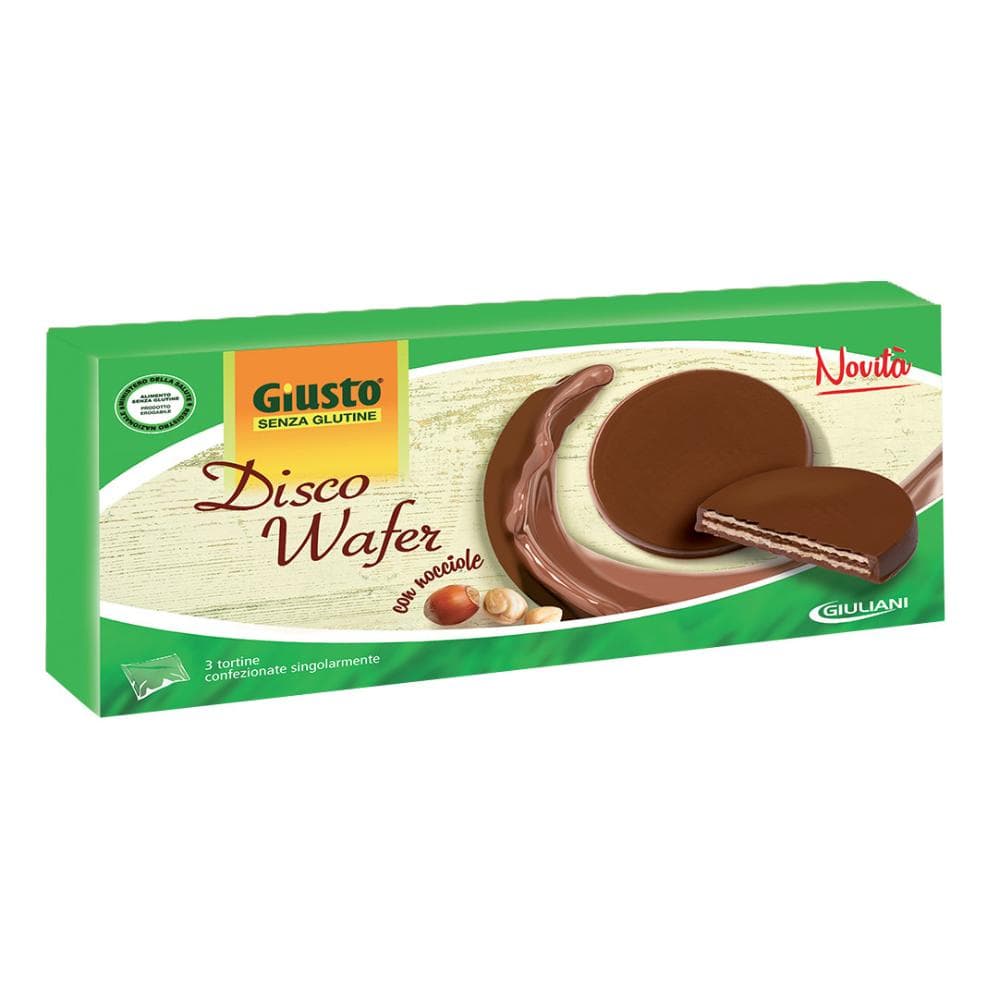 Giusto Senza Glutine Disco Wafer Con Crema Alle Nocciole 3x30 gr