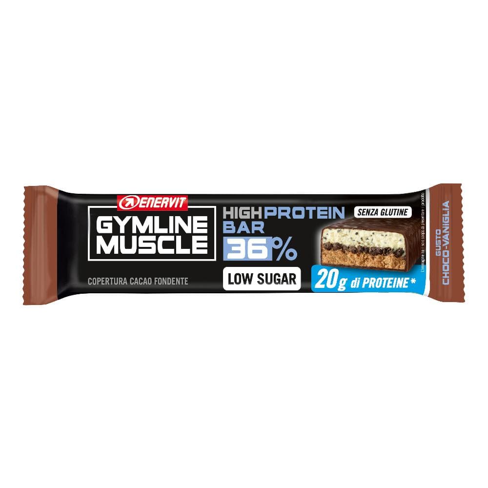 Enervit Gymline High Protein Barretta Proteica 36% Gusto Cioccolato e Vaniglia 1 Barretta da 55 gr