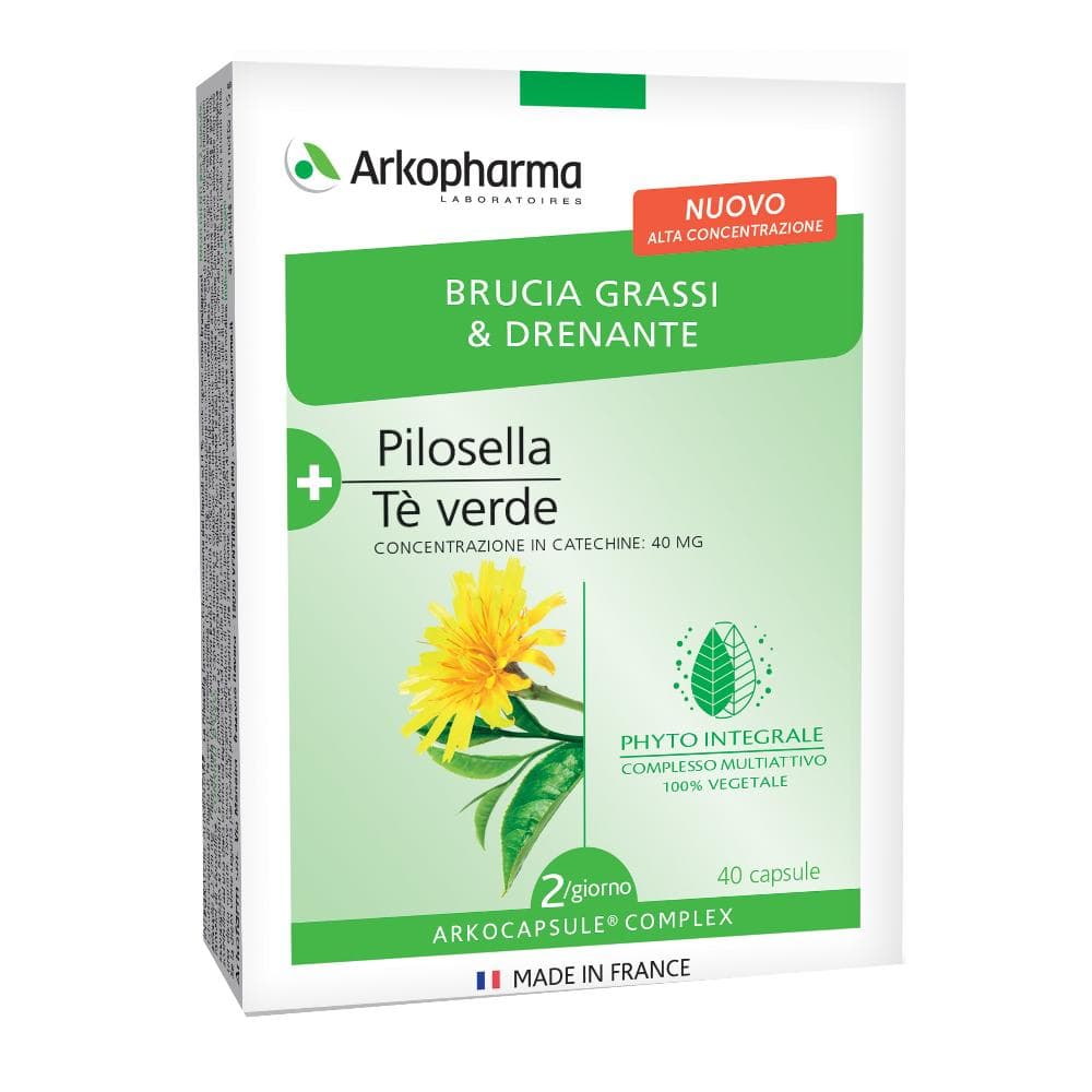 Arkopharma Arkocapsule Complex Brucia Grassi & Drenante Integratore Snellente 40 capsule