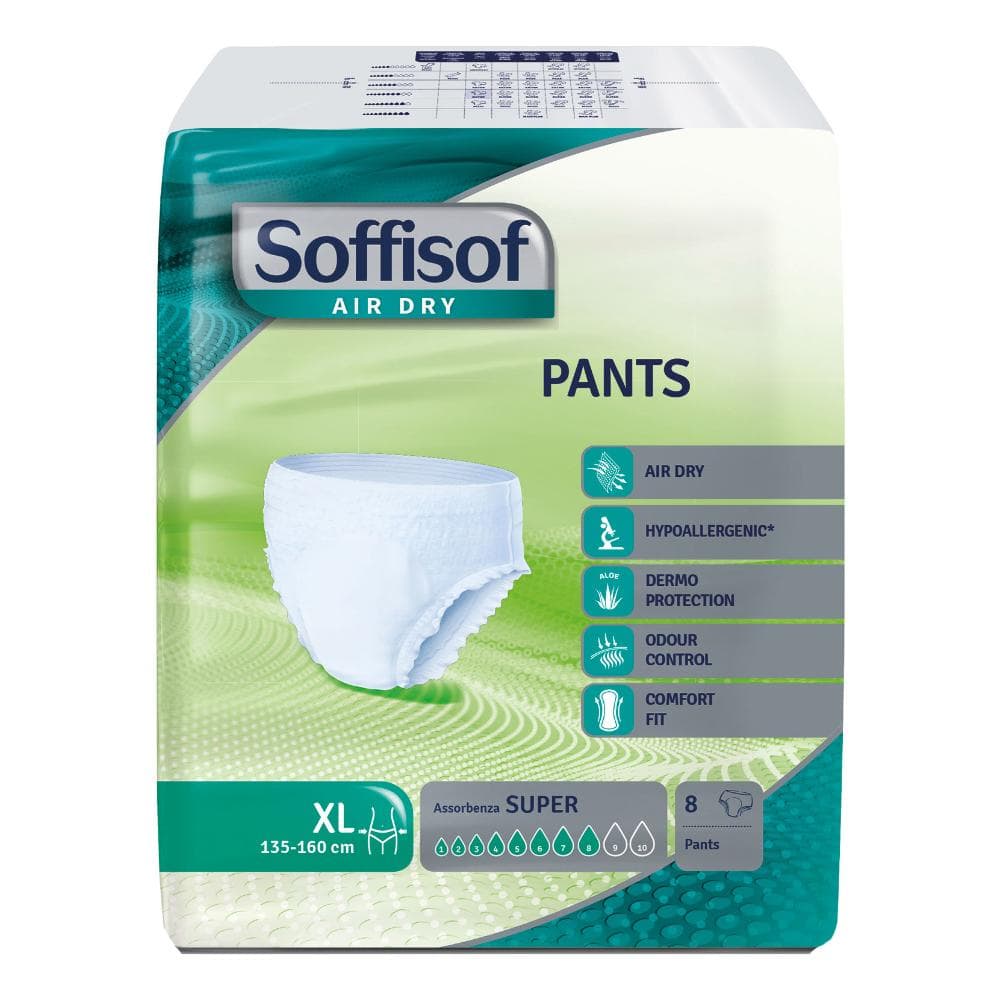 Pannolone soffisof air dry pants super extra large 8 pezzi