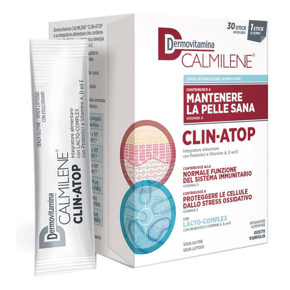 Dermovitamina Calmilene Clin Atop Integratore Pelle Sana 30 stick orosolubili gusto vaniglia