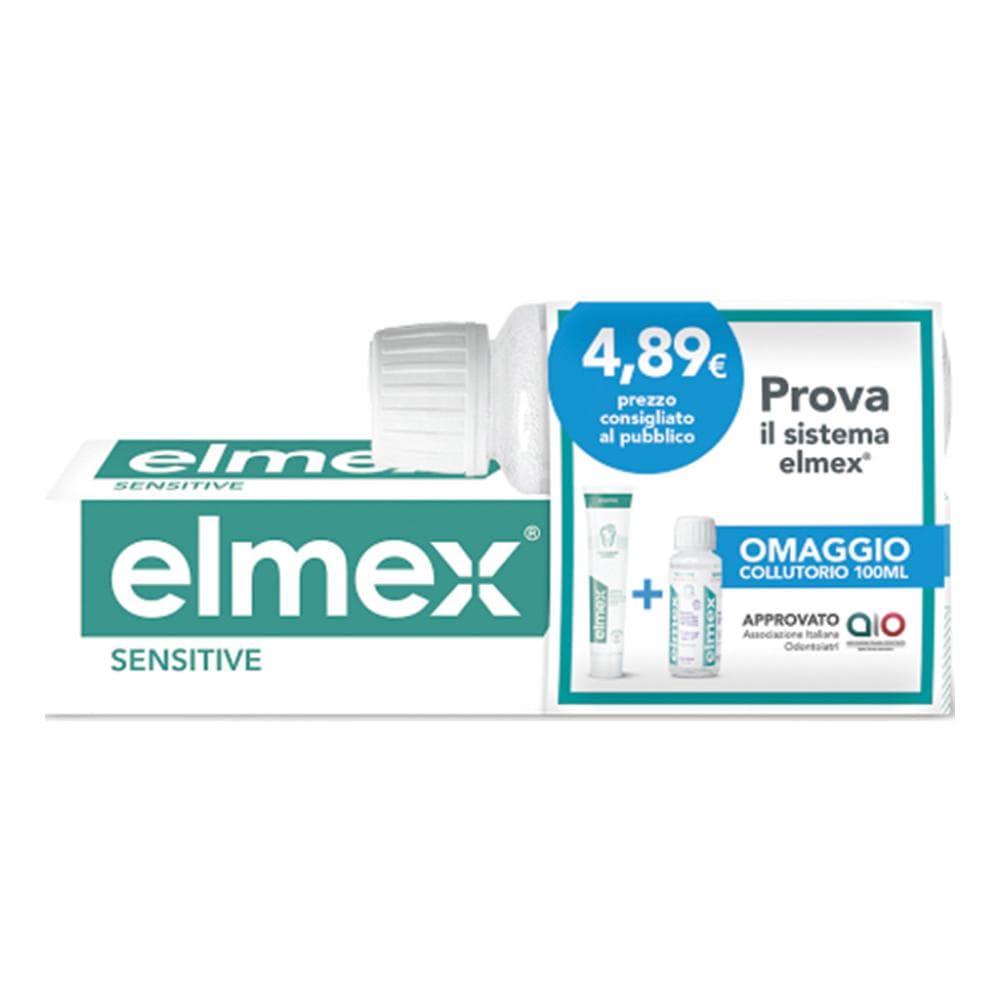 Elmex Sensitive Special Pack Dentifricio da 75 ml e Collutorio da 100 ml per denti sensibili