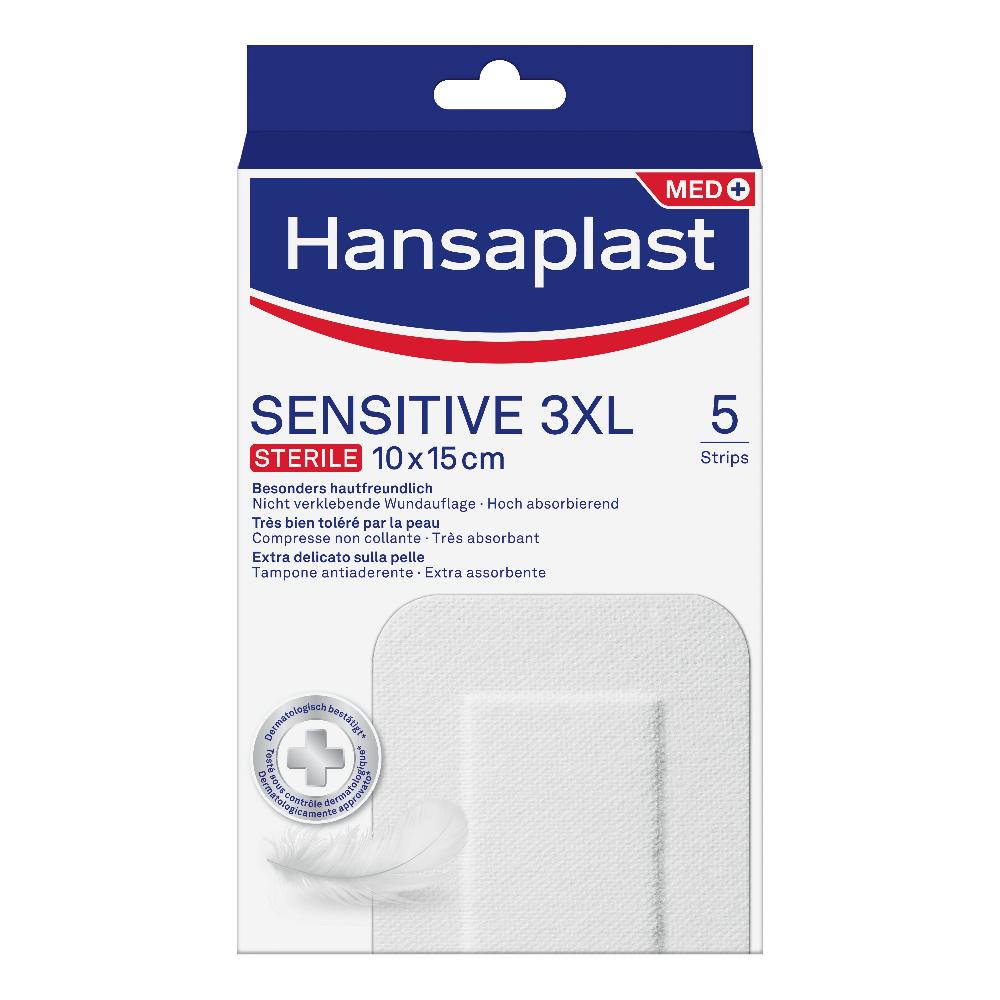 Hansaplast Sensitive 3 XL 10x15 5 Pezzi