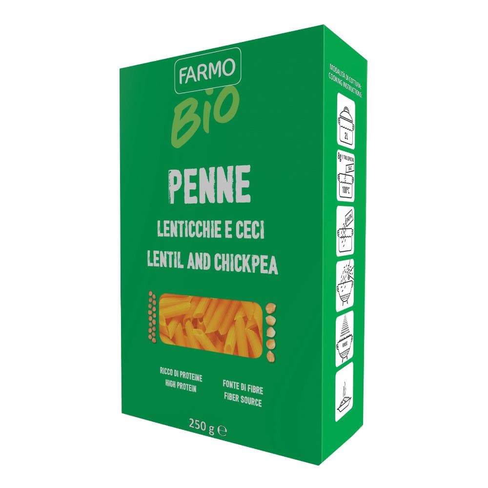 Farmo bio penne lenticchie/cecci 250 g