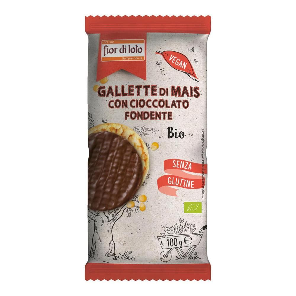 Fior di loto gallette di mais con cioccolato fondente 100 g