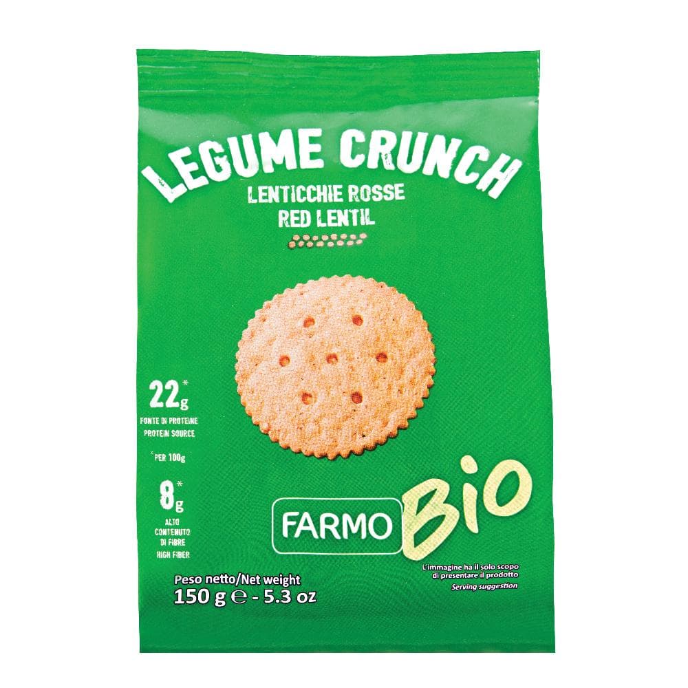 Farmo bio legume crunch crackers di lenticchie rosse e sesamo 150 g