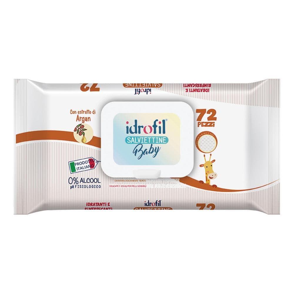 Salviettine baby argan 72 pezzi
