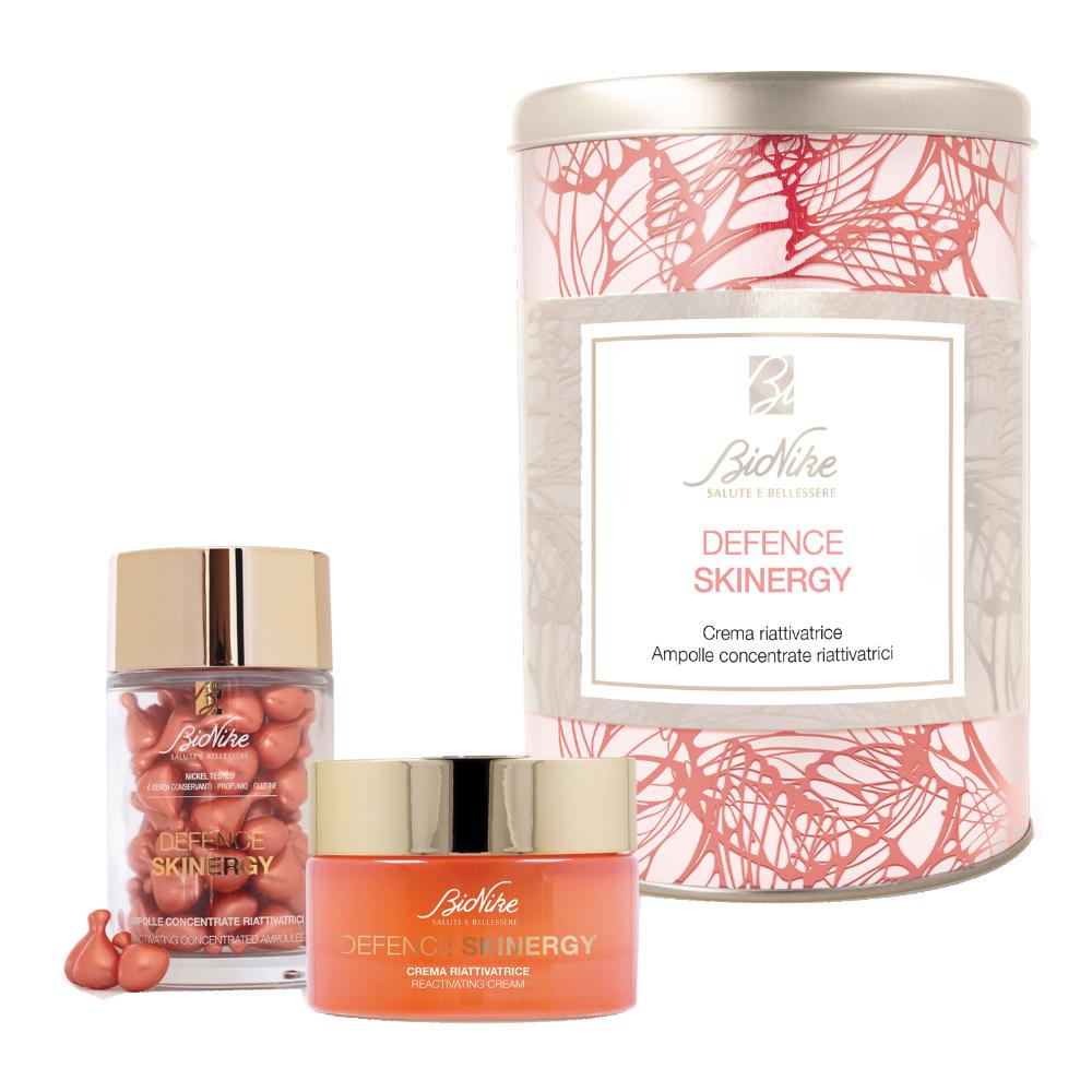 Defence skinergy kit natale 2021 60 ampolle monodose 24 ml + crema riattivatrice 50 ml
