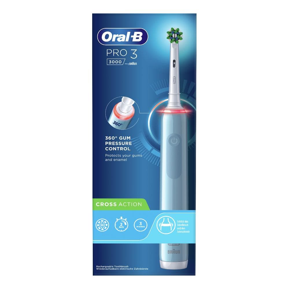 Oralb pro3 cross action blue spazzolino elettrico