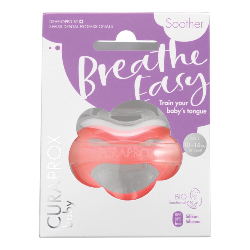 Curaprox Baby Succhietto Taglia 2 10-14kg Colore Corallo, 1 Pezzo