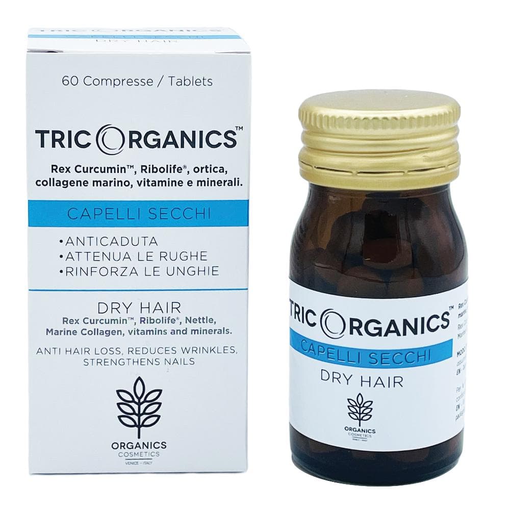 Organics Tricorganics Integratore Anticaduta per Capelli Secchi, 60 compresse