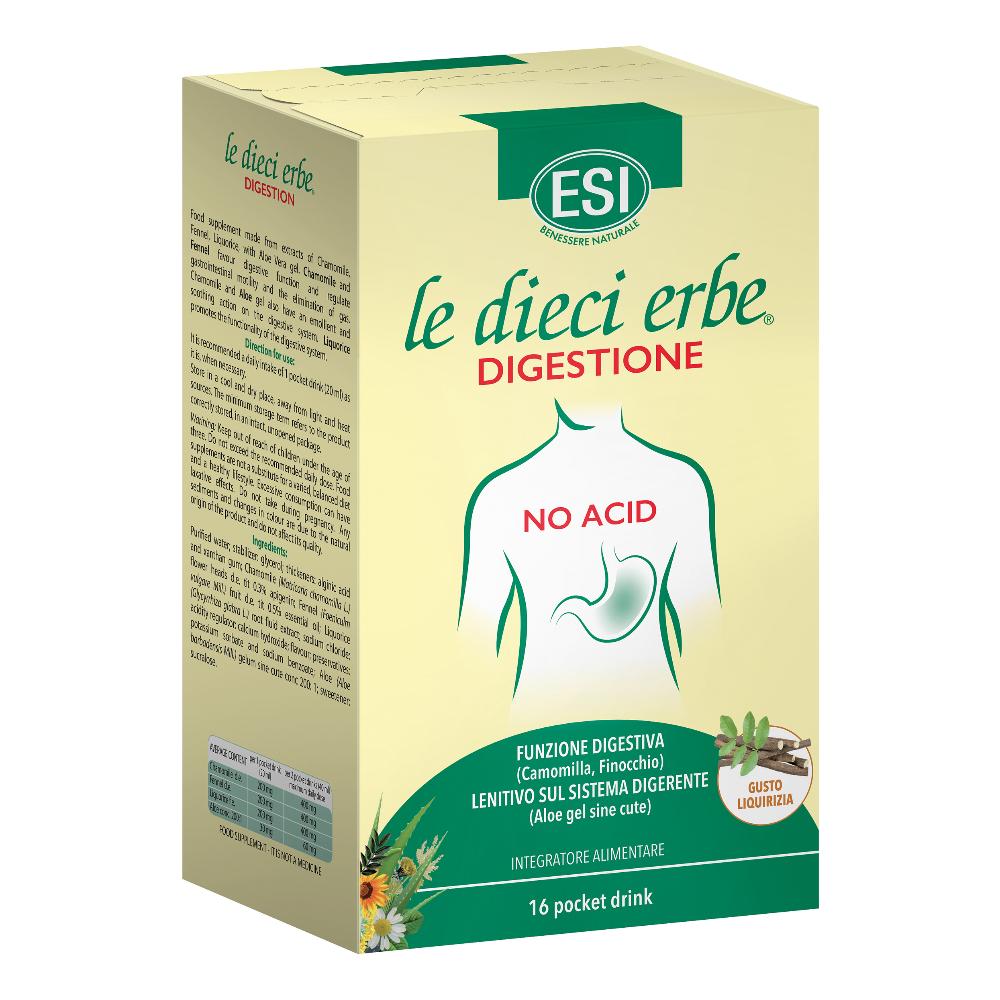 ESI Le Dieci Erbe Digestione No Acid Gusto Liquirizia 16 Stick