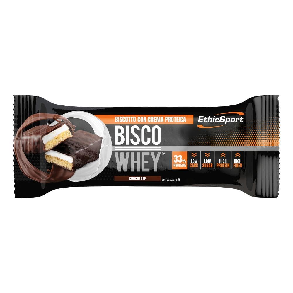 EthicSport Bisco Whey High Protein Bar Barretta Proteica Gusto Chocolate, 40g