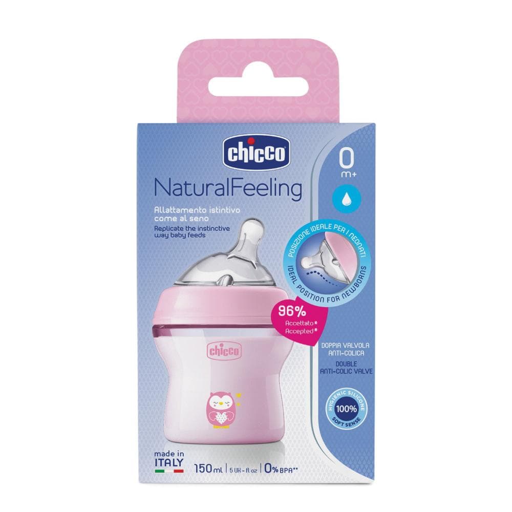 Chicco Biberon Natural Feeling +0m Girl 150 ml