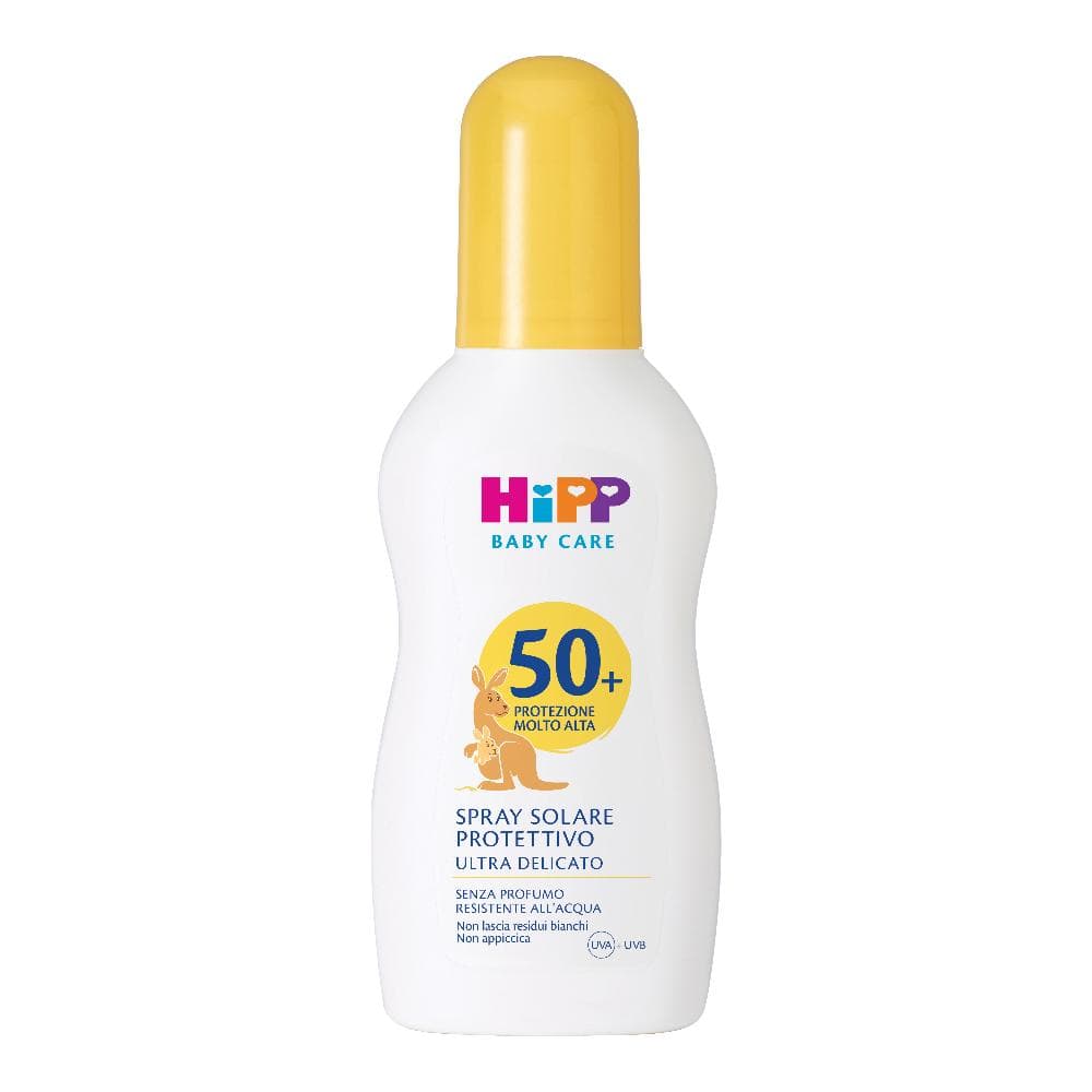HiPP Spray Solare Protettivo SPF50+ Protezione Solare Neonati e Bambini, 150ml